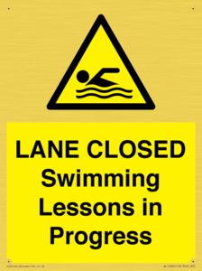 LANE CLOSED Swimming Lessons in Progress